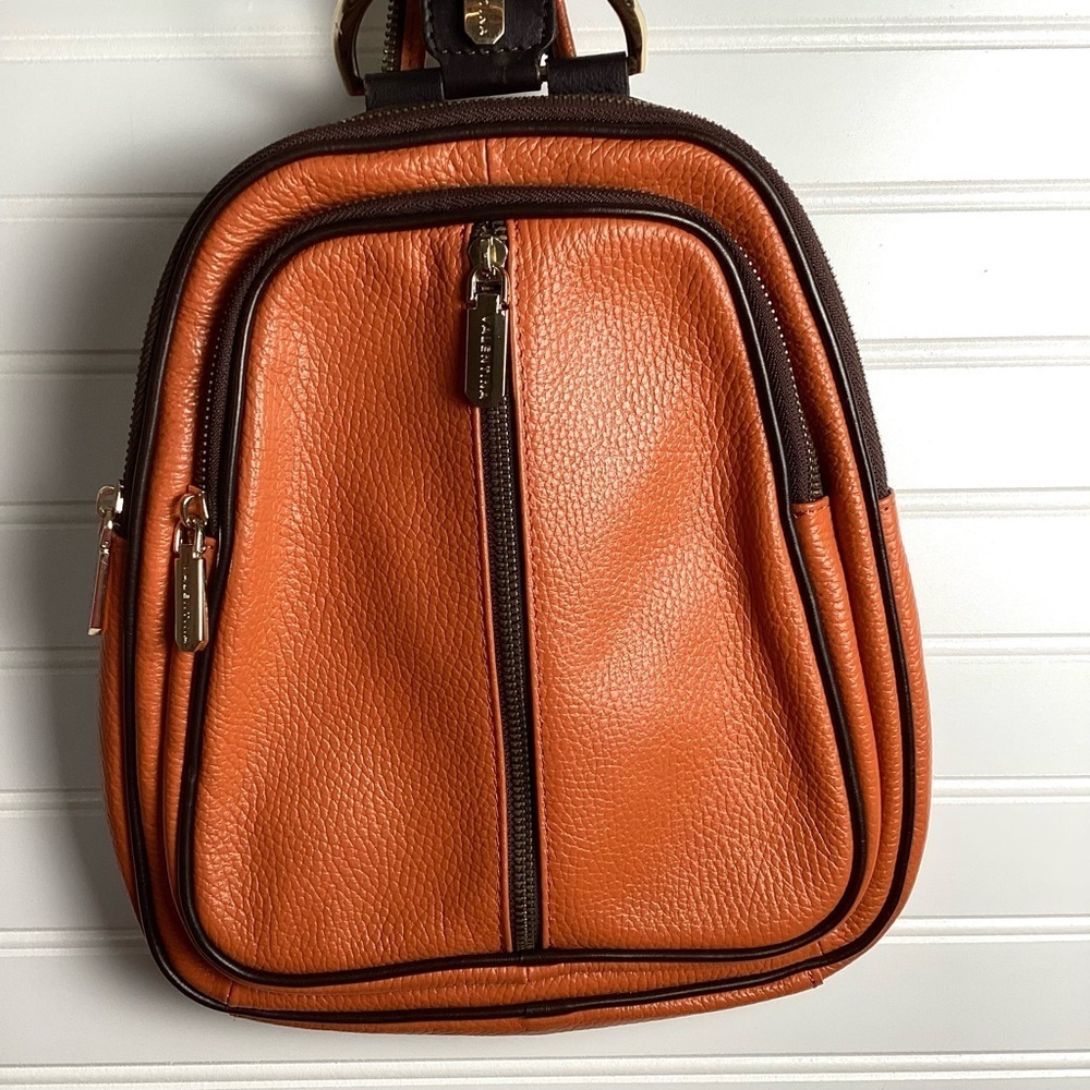 Valentina Backpack converter Purse BrownWith Black Trim Excellent Condition - Picture 14 of 14